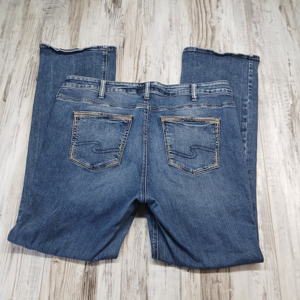 Silver Jeans Co Avery Slim Bootcut Jeans Blue W94627SDG332 SZ 18 L33 - Picture 7 of 11